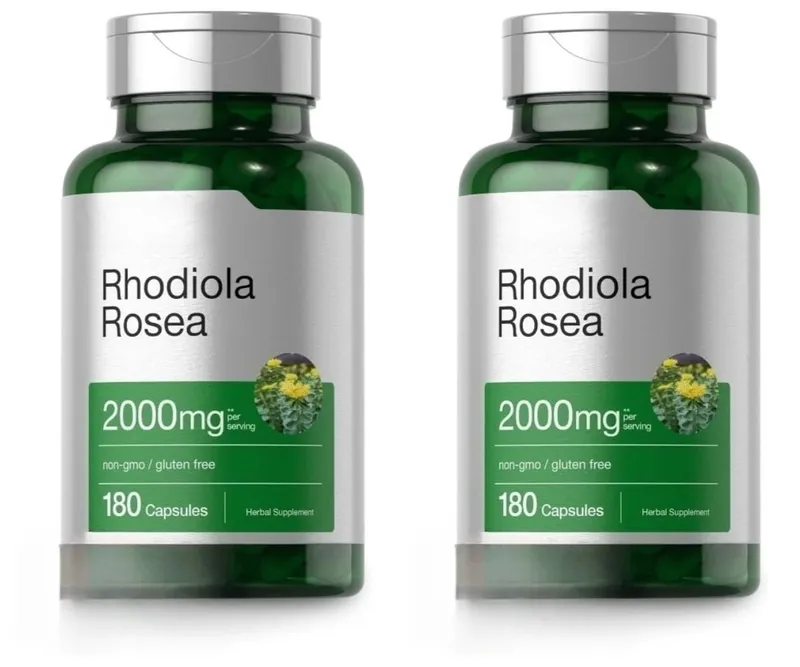 Rhodiola Rosea Capsules 180 Pieces Emotional Relief and Immune Health Support — 2000mg Rhodiola Rosea Root 5:1 Plant Extract