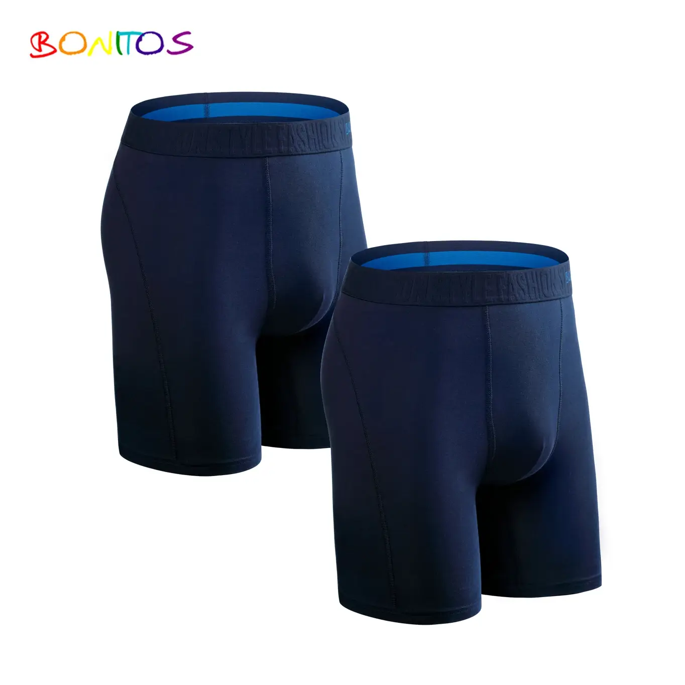 2 pz Confezione Gamba Lunga Boxer da Uomo Mutandine Kit Homme Mutande Boxer Slip Intimo per Uomo Cotone Maschile Sexy Set Box Palestra — image 5