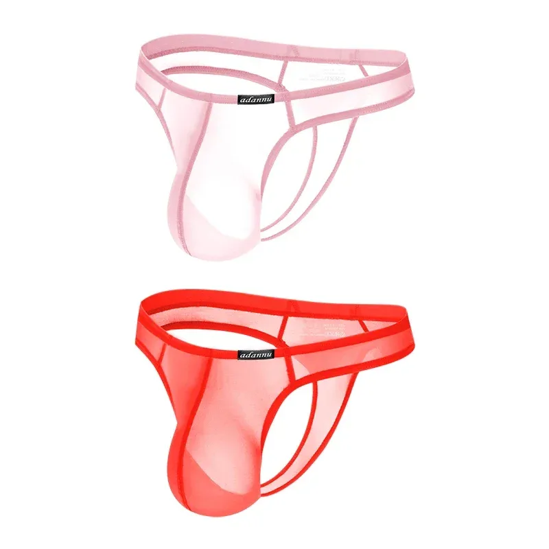 Ultra Thin Sheer Briefs Men Underwear Cooling Knickers Low Rise Bulge Pouch Underpants Soft Mesh Panties Male Thong Pants — image 27