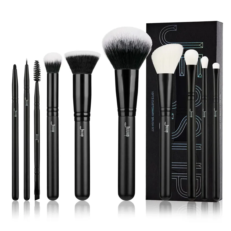 Jessup Σετ Πινέλων Μακιγιάζ 10-14pcs Πινέλο Μακιγιάζ Contour Foundation Πούδρα Σκιάς Ματιών Highlight Blending Concealer Liner T336 — image 11