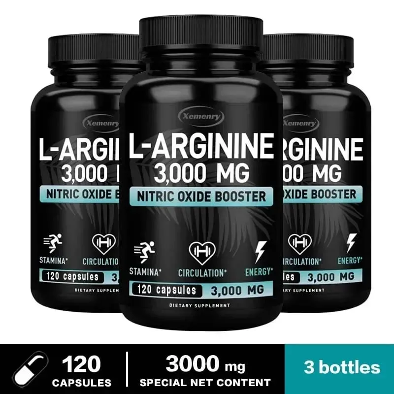 L-Arginine Supplement Boost Endurance -Increase for Energy Strength Vascular and Endurance Support During Exercise | Muscle Mas — image 11