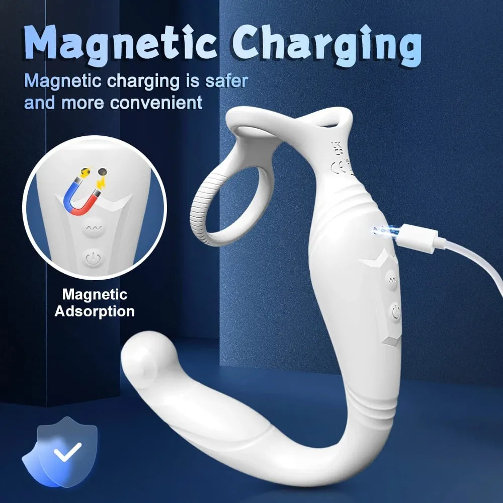 App Control Vibrator for Men Prostate Massager Dual Penis Ring Cock Rings Anal Vibrating Butt Plug Anal Sex Toy for Men — image 3