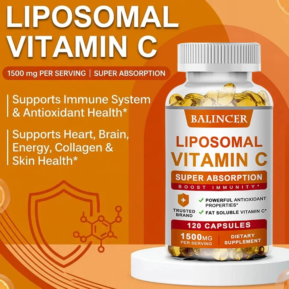Liposomal Vitamin C Supports Antioxidant Health & Immune Function High Absorption Non-GMO Gluten Free – 120 Capsules — image 2