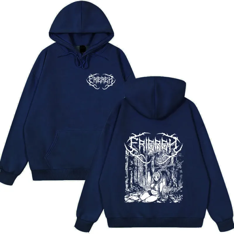 Anime Frieren: au-delà de la fin du voyage t-shirt Frieren Manga gothique sweat à capuche pour homme femmes vêtements vêtements d'hiver Style ample streetwear — image 5