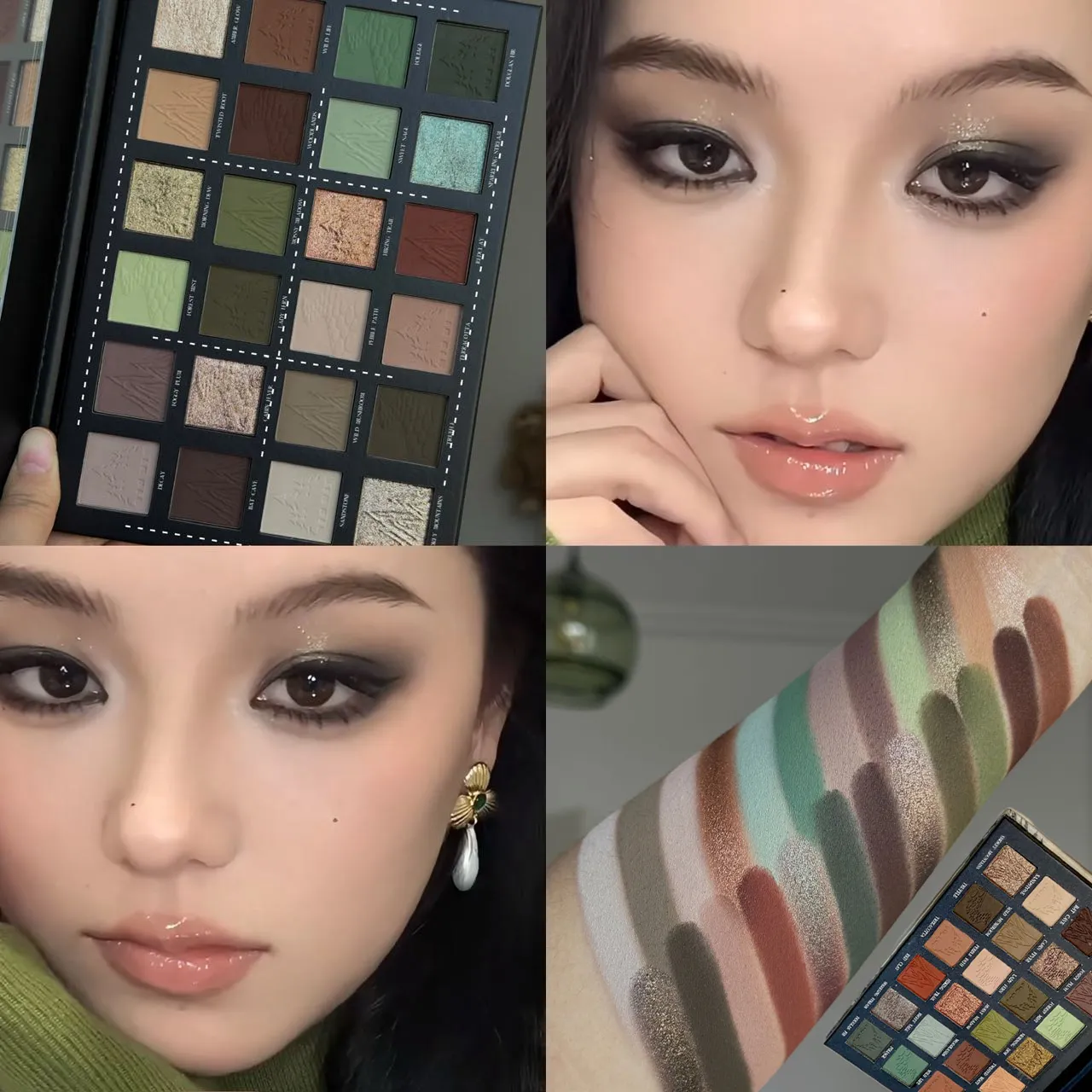 24 Χρώματα Metallic Glitter Eyeshadow Matte Shimmer Eye Shadow Makeup Plate Earth Powder Punk Smoky Dark Green Eye Shadow Make up — image 2