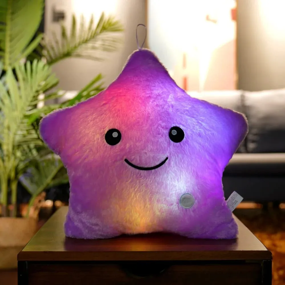 LED Electronic Star Plush Toy Soft Baby Kid Toys LED Star Doll Toy Home Decoration Star Soft Star Pillow — image 14