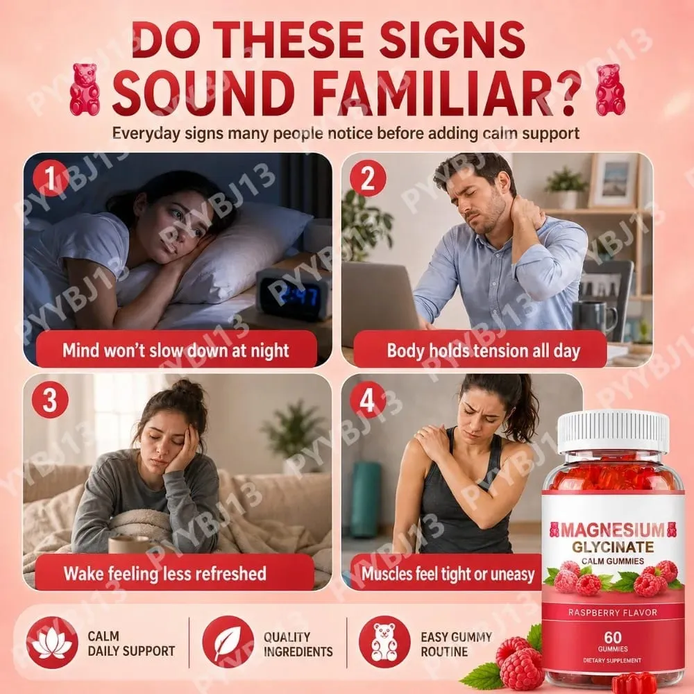Magnesium Gummies Serving-Magnesium Glycinate and Magnesium Malate Sugar Free Magnesium Potassium Supplement for health Support