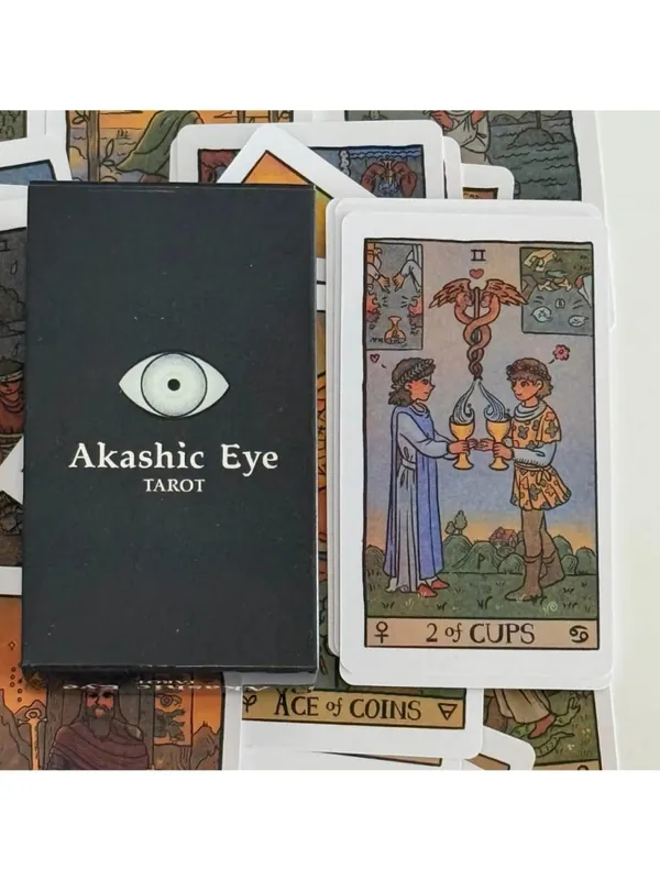 Akashic Eye Tarot Cards Deck 78Pcs For Easy Beginners Fate Fortune Telling Party Tabletop Board Game Toy
