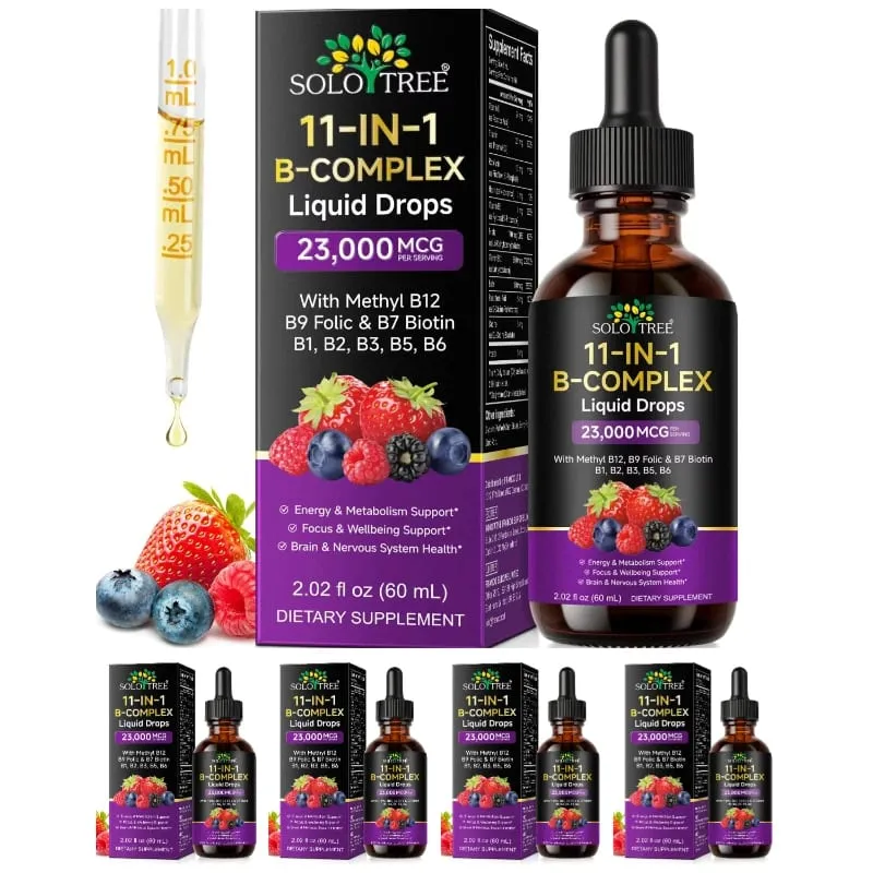 11-σε-1 B Complex Υγρές Σταγόνες με Methyl B12 Folate Biotin για Καθημερινό Ενεργειακό Μεταβολισμό Εγκεφάλου Εστίαση & Ανοσοποιητική Υποστήριξη 60ml — image 11