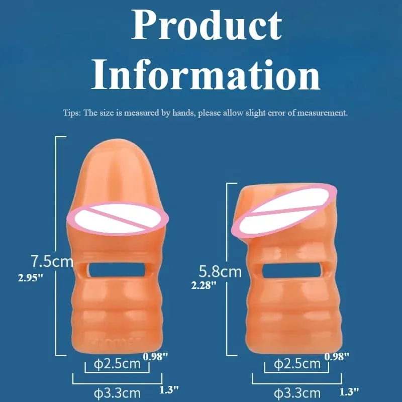 2PCS/Set Penis Sleeve Silicone Reusable Extension Condom Delay Ejaculation G Spot Anal Sex Toys For Men No Vibrator Sex Shop — image 4