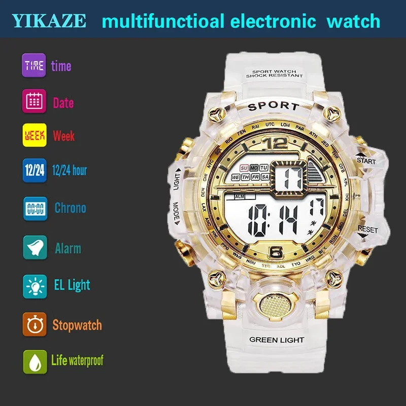 Waterproof Men Sport Watch Men's LED Digital Watches Luminous For Man Student Date Army Military Clock Relogio Masculino