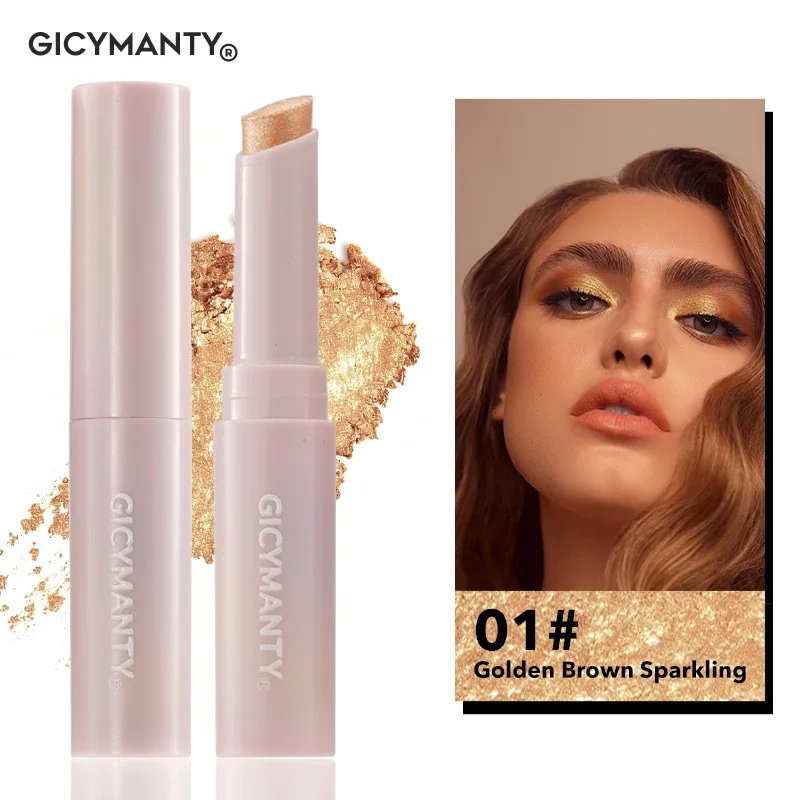 Shimmer Eyeshadow Stick מתייבש סרט מהיר נעילה אור שאינו דוהה ניצוץ צלליות פנים סימון שפתיים