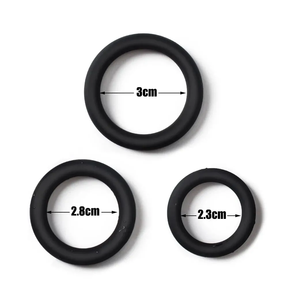 Cock Rings 3PCS Flash In The Night Lock Δαχτυλίδι πέους από σιλικόνη σεξουαλικά παιχνίδια για άντρες Δαχτυλίδι με όσχεο καθυστερημένης εκσπερμάτωσης — image 4