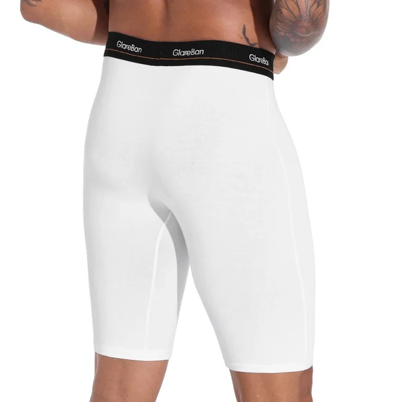 4pc Set Long leg White Cotton Boxer Men Underwear Male Brand Panties And Underpants For Homme Luxury Shorts Box Slip Briefs Soft — image 9