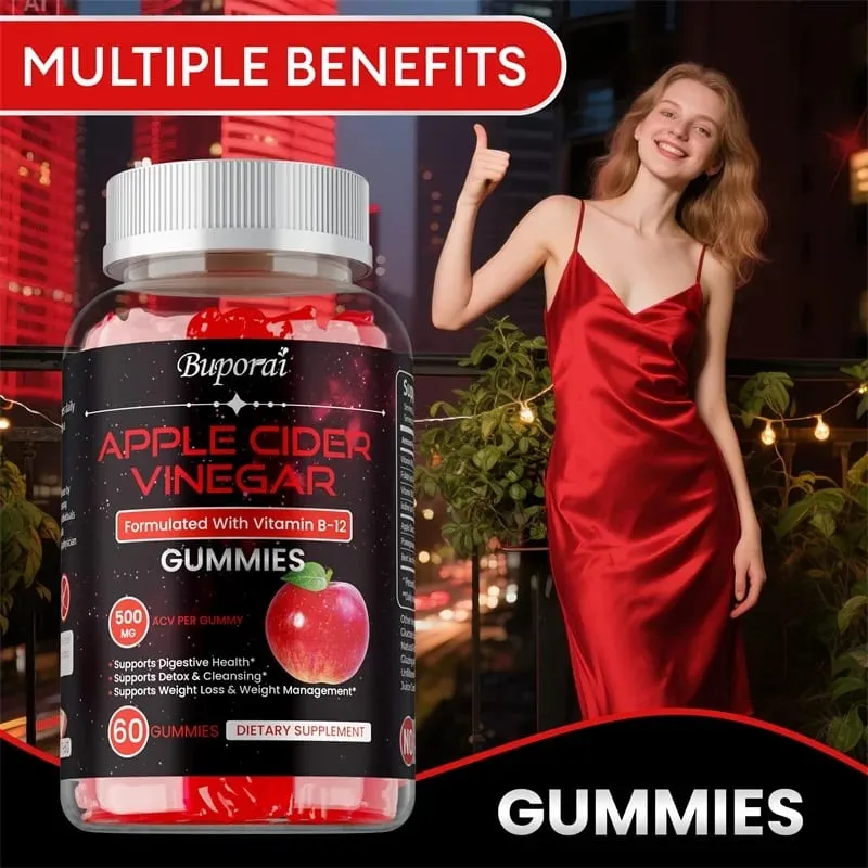 Apple Cider Vinegar Gummies - Promotes Digestive Health Relieves Bloating and Constipation Burns Fat Weight Management — image 6