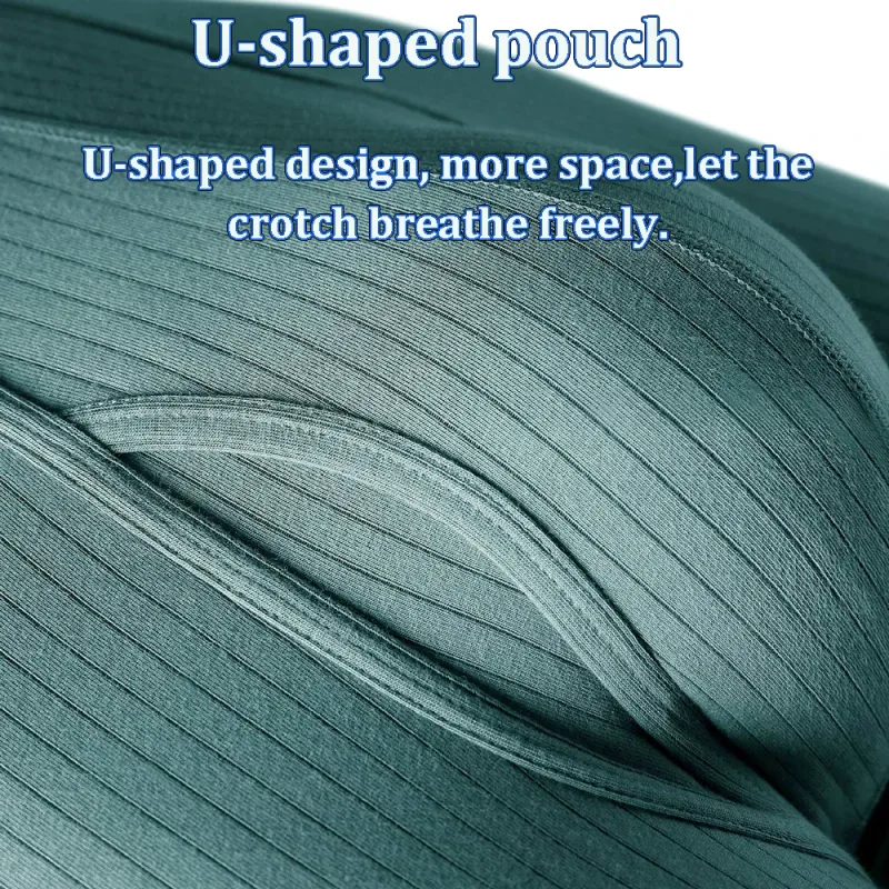 3PCS/Pack 100% Cotton Solid Striped Man Undrewear Lengthen Breathable Fitness Boxers Hombre Crotch Side Opening Men's Underpants — image 6