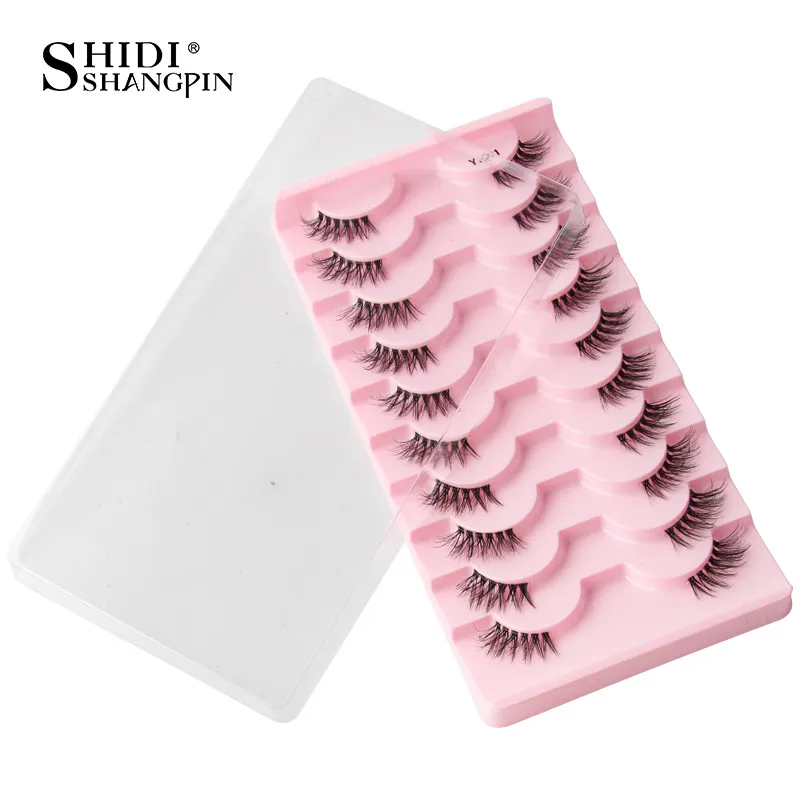 Half Lashes Cat Eye Lashes 3D Natural Finged End Eye Elong Lashes Fox Eye Lashes Faux Mink Lashes Μακιγιάζ — image 2