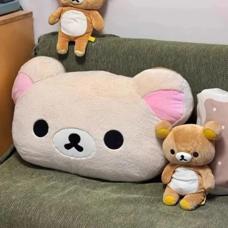 Rilakkuma דוב כרית קטיפה דו צדדית גדולה רכה ליד המיטה כרית תנומה מעונות בובת ממולאת מתנות יום הולדת לאוהד — image 2