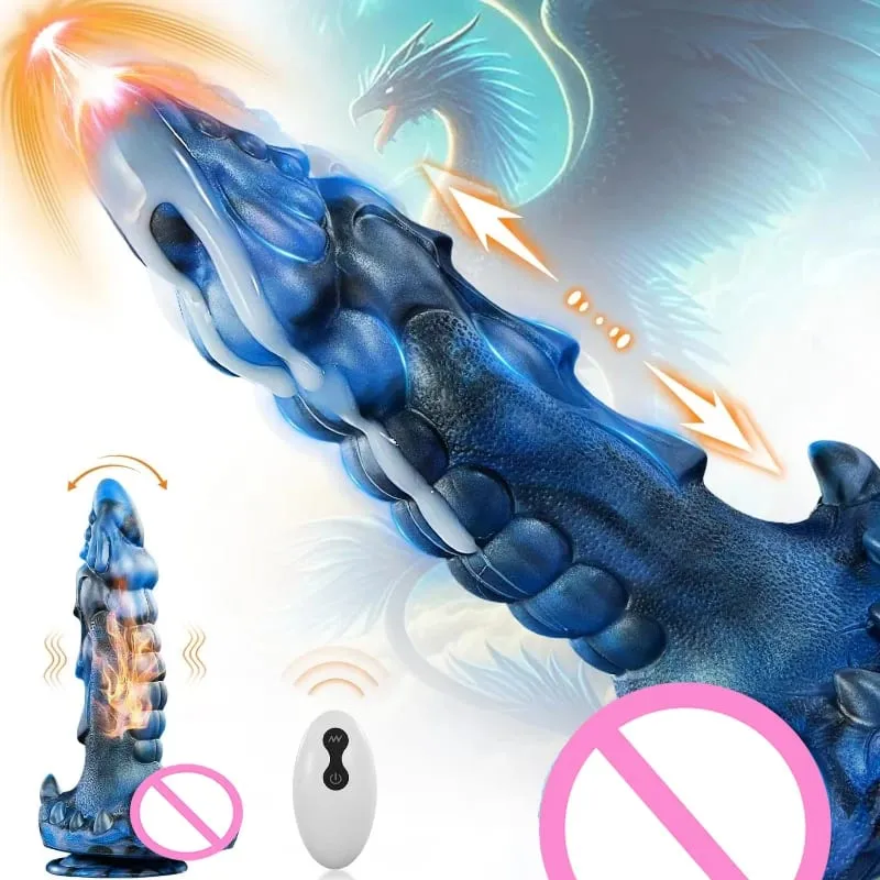 Big Thrusting Dildo Sex Toys Vibrator Remote Control 8 Thrusting Vibration Monster Dildos Vagina Anal G Spot Massager για ζευγάρι — image 3