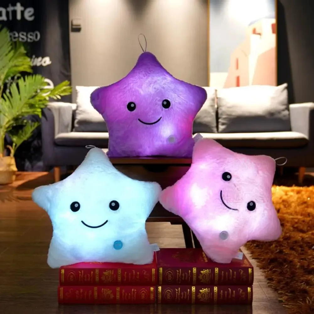 LED Electronic Star Plush Toy Soft Baby Kid Toys LED Star Doll Toy Home Decoration Star Soft Star Pillow — image 3