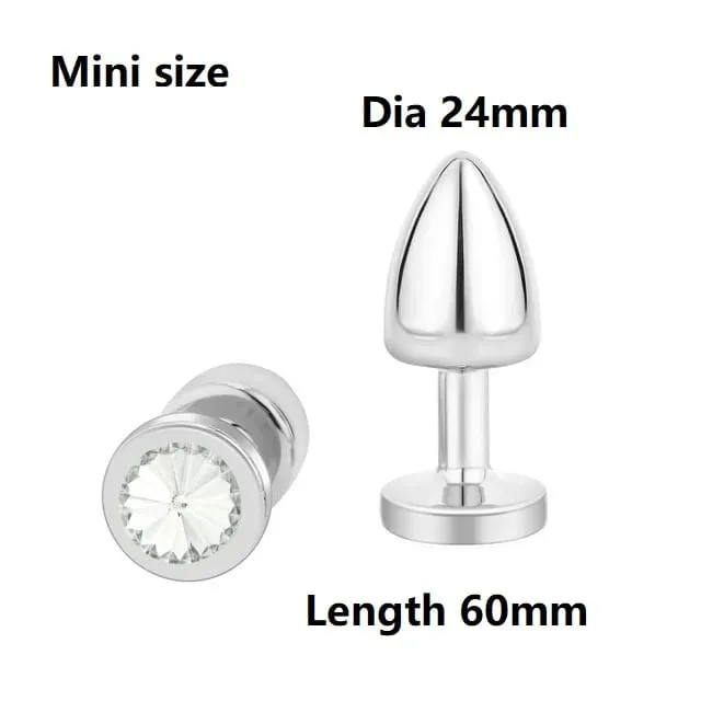 גודל קטן מתכת אנאלי חרוזים Butt Plug Mini Rainbow רוז זהב Butt Plug תכשיטי קריסטל מאמן אנאלי דילדו אוננות צעצוע מין — image 25