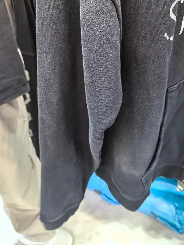 Nuevas sudaderas con capucha PALY de gran tamaño para hombre y mujer, cárdigan Vintage informal lavado negro dañado de la mejor calidad, sudaderas con cremallera — image 11