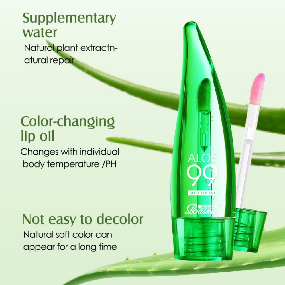 Aloe Vera Moisturising Lip Gloss Warm Feeling Colour Changing Lip Glaze Long Lasting Moisture Lip Oil
