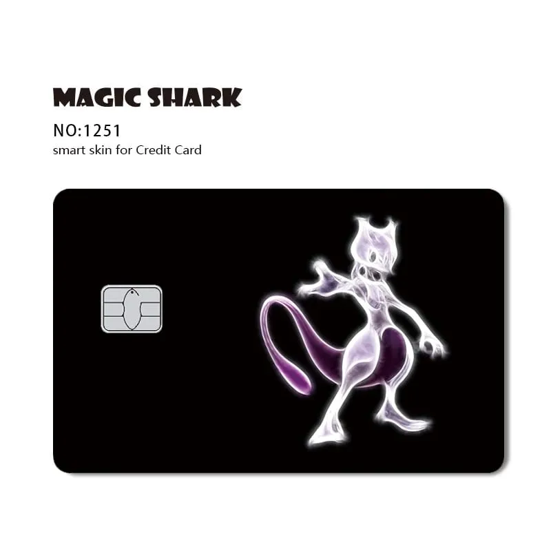 Maigc Shark Cute Pokemons Mewtwo Eevee Pikachu Gengar Sticker Film Cover for Debit Credit Card No Fade — image 16
