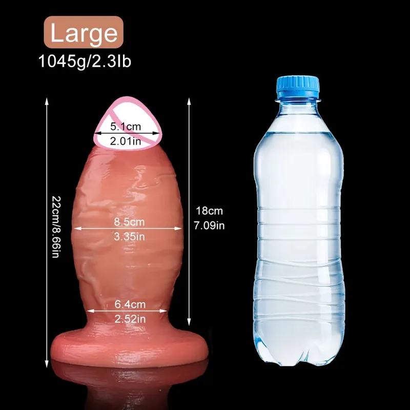 Thick Dildo For Anal Sex Toys 18+ Liquid Silicone Butt Plug Huge Anal Realistic Dildos Stout Plug Women Men Gay Masturbation — image 11
