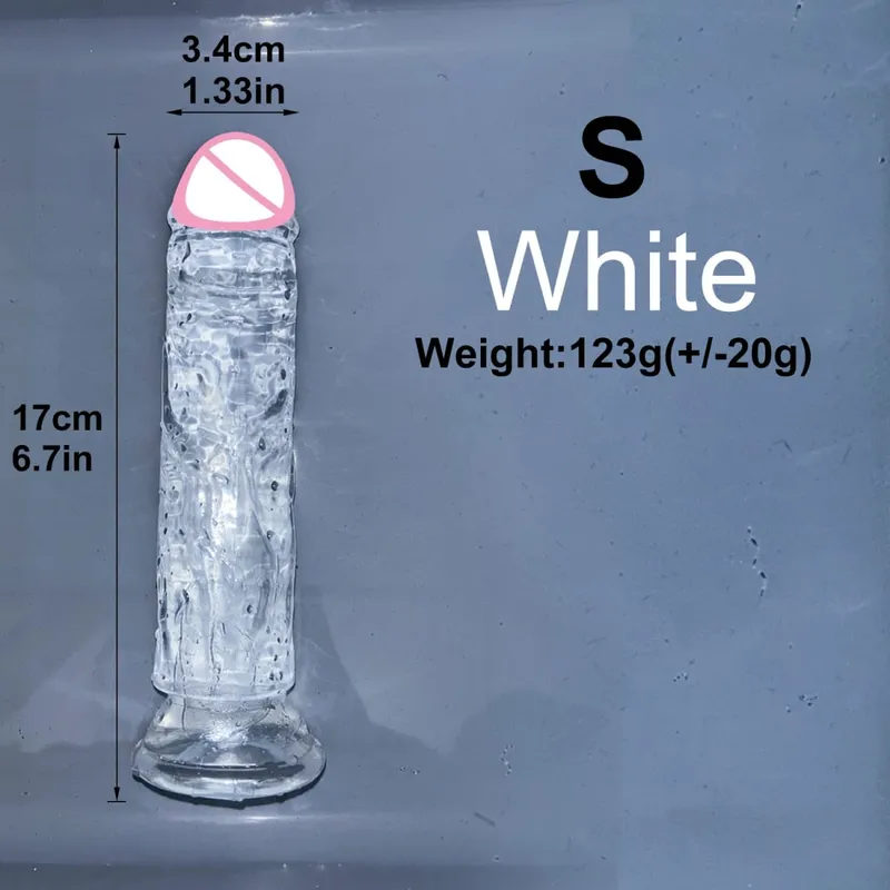 Barato 5 colores pequeño consolador transparente ventosa gelatina pene mujeres erótico sexo Anal juguetes clítoris suave masturbadores vaginales pene — image 8