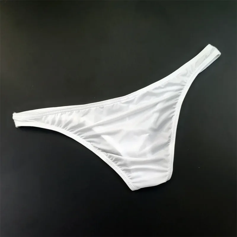 5Pcs New Youth Men's Ice Silk Brief U Pouch Underwear Low Waist Ultra Thin Transparent Underpants Sexy Plus Size Male Panties — image 13