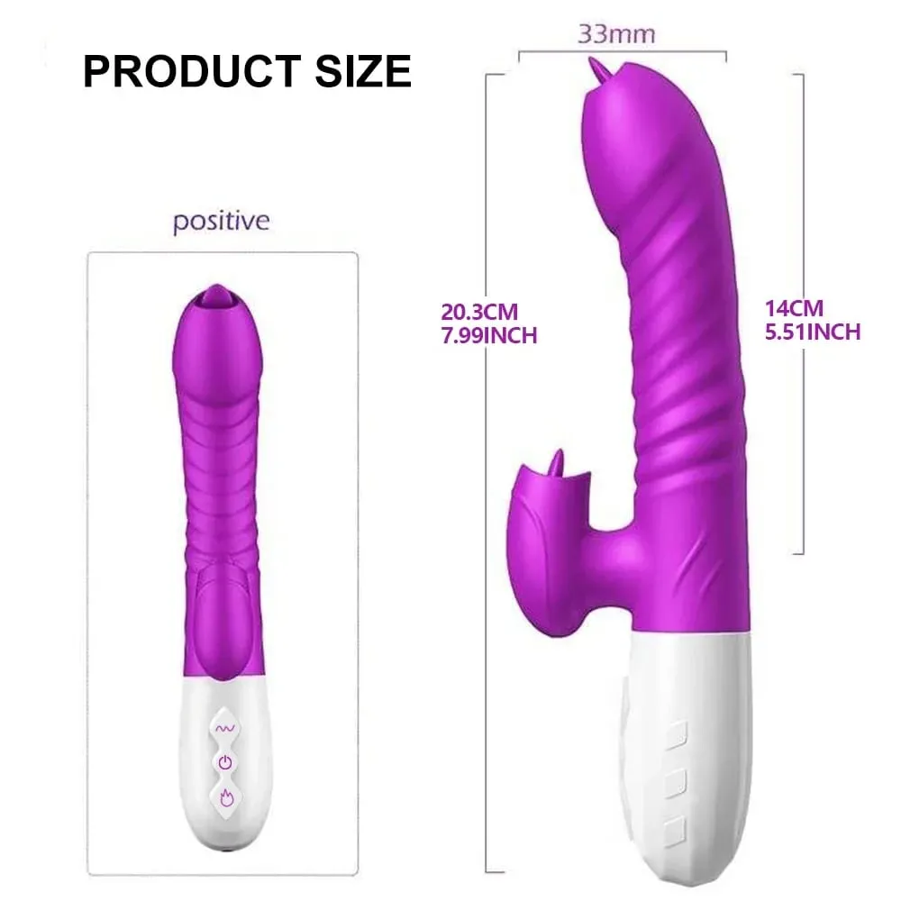 ויברטור דחף ארנב לנשים חימום G-Spot נרתיק ויברטור דגדגן ממריץ נקבה אוננות צעצוע מין למבוגרים לנשים