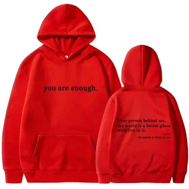 Chère personne derrière moi sweat à capuche pour hommes avec poche kangourou pull à capuche Vintage pour femme avec des mots au dos unisexe sweat à capuche à la mode