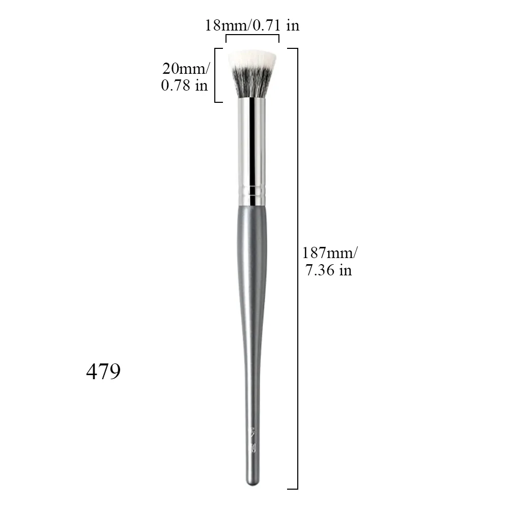 Profissional artesanal compõem escova 479 pequeno pontilhado blush escova macia saikoho cabelo de cabra pincéis de maquiagem de fibra sintética