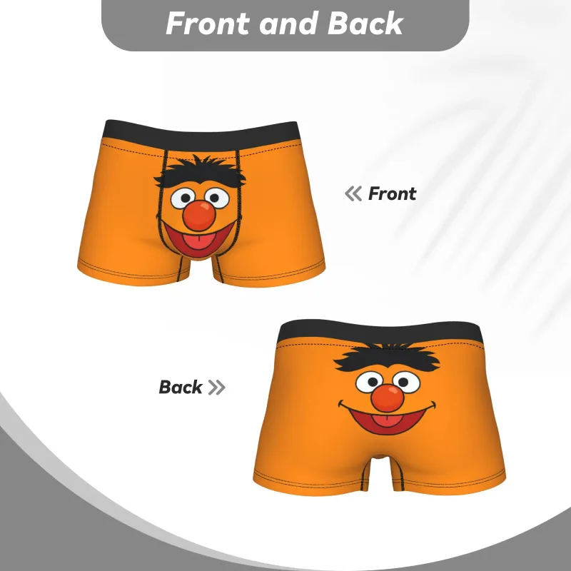 S-Sesames Streets Tango Elmo & Grover 속옷 남자 반바지 팬티 Funny Boxershorts 품질 세관 특대 팬티 — image 4