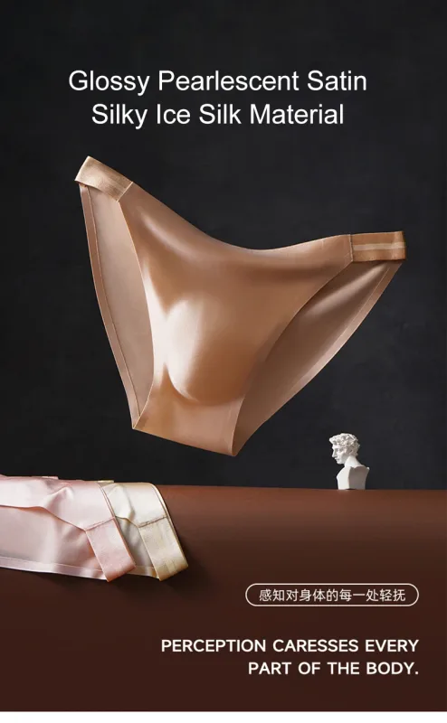 Seamless Quick Drying Men Briefs Underwear Solid Color Ice Silk Light AndThin Underpants Sexy Breathable 3D Pouch Panties Undies — image 9