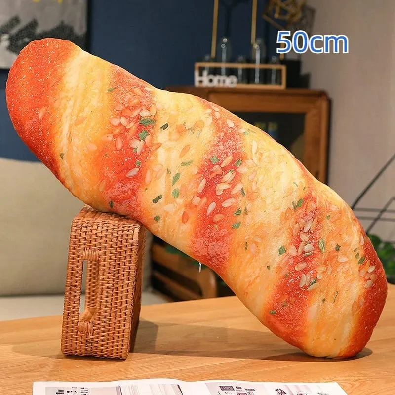 כרית לחם ארוכה 20/50 ס"מ ממולאת כמו שומשום אמיתי גבינת דנמרק טוסט בצל ירוק קצוץ חיבוק שינה תמיכה ברגל מתנה — image 10