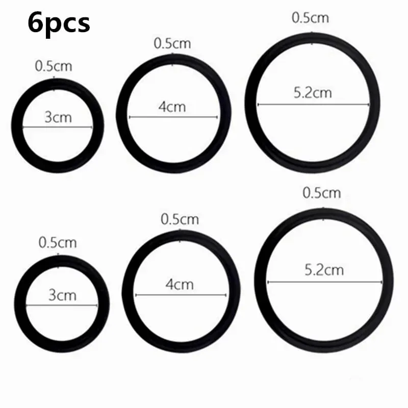 cheap 3/4/6/7/8 pcs Penis Rings Cock Rings Silicone Beaded Time Lasting Erection Sex Toys for Men Adult sex Games — image 5