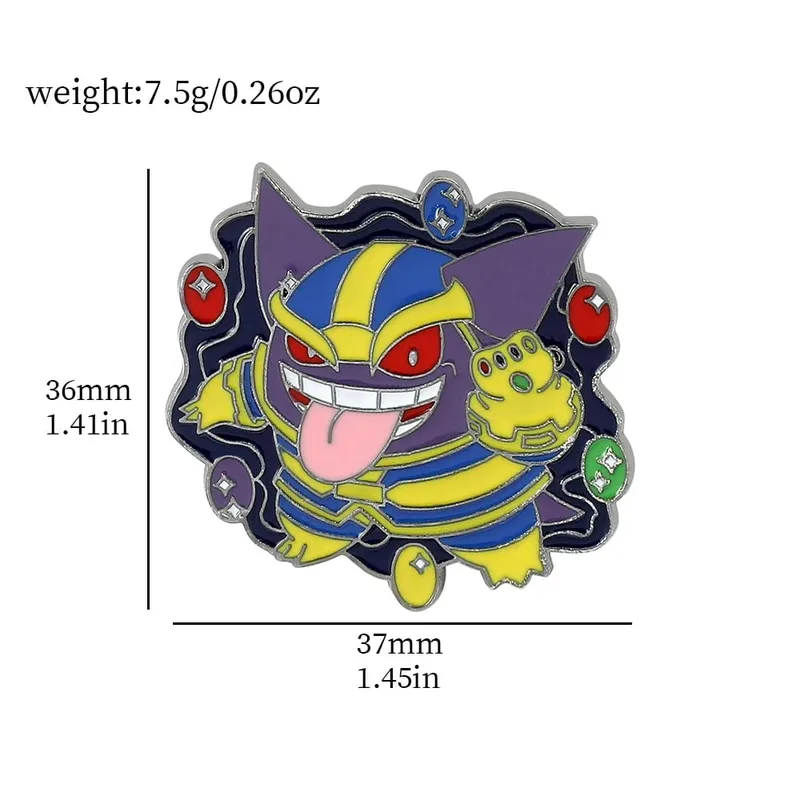סיכות קריקטורה Gengar אנימה אמייל סיכות דש עבור אביזרי תרמיל אוסף אוסף סיכות תכשיטים — image 22