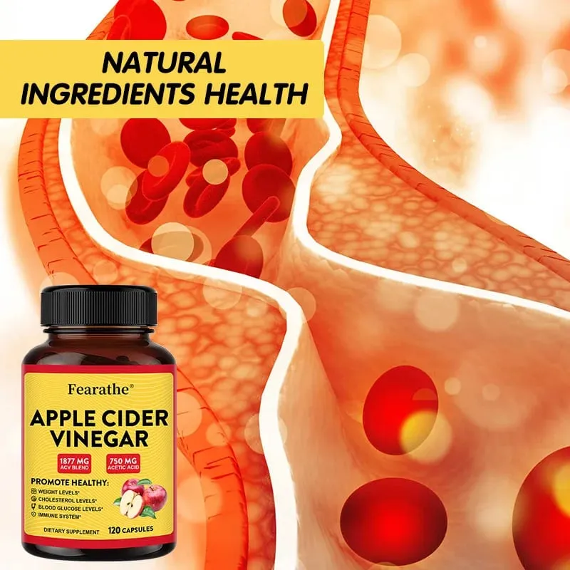 Apple Cider Vinegar Capsules with Zinc & Vitamin D3 Support Metabolic Immune Digestive Gut Wellness & Daily Body Management