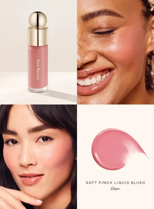 Rare Beauty Melting Cream Blush Makeup Matte Pearlescent Texture Glitter Blush Highlighter Bright Nourish Moisturize Lip Gloss — image 8