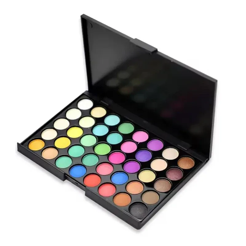 40 Χρώματα Glitter Eyeshadow Palette Ματ αδιάβροχη μακράς διαρκείας συμπιεσμένη πούδρα Earth Tone Women Eye Makeup Palette Cosmetics — image 4