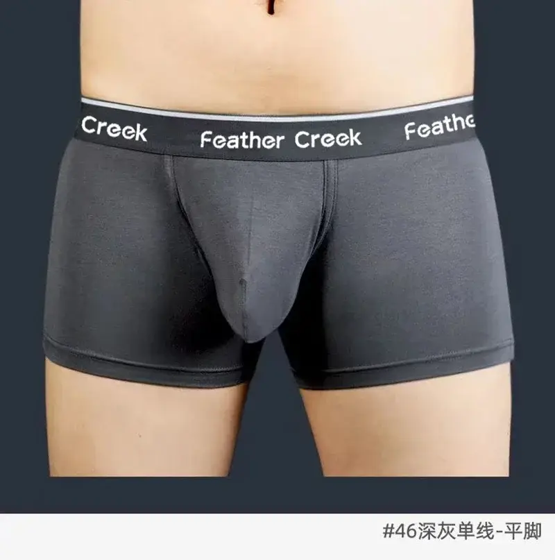 Large Pouch Men's Panties U Convex Front Pocket Flat Foot Triangle Sexy Shorts Fashionable Underwear for Men — image 1