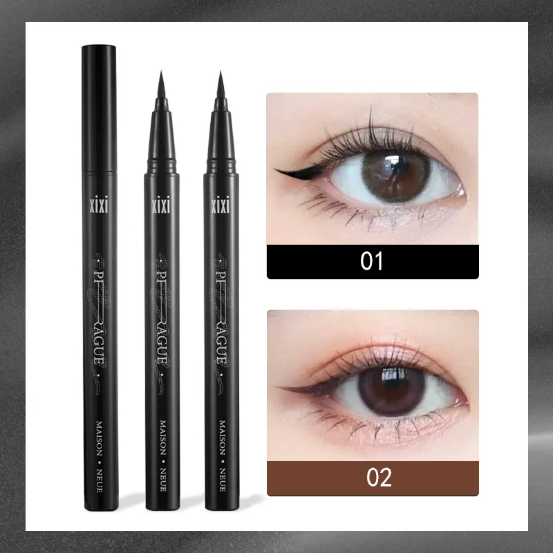 Υγρό eyeliner ματιών 2 χρωμάτων Αδιάβροχο και μη ξεθωριασμένο Εργαλεία μακιγιάζ ομορφιάς Quick Dry Non Halo Dye Eyeliner