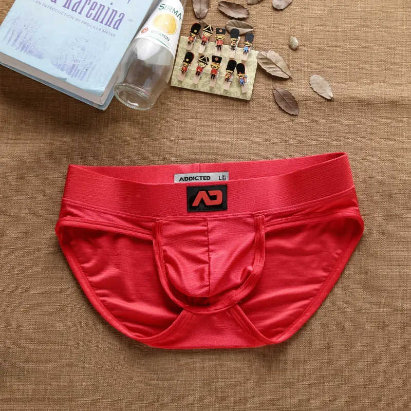 2025Simple, solid color, fashionable, men's low-rise nylon brushed bright briefs AD3-M257 — image 9