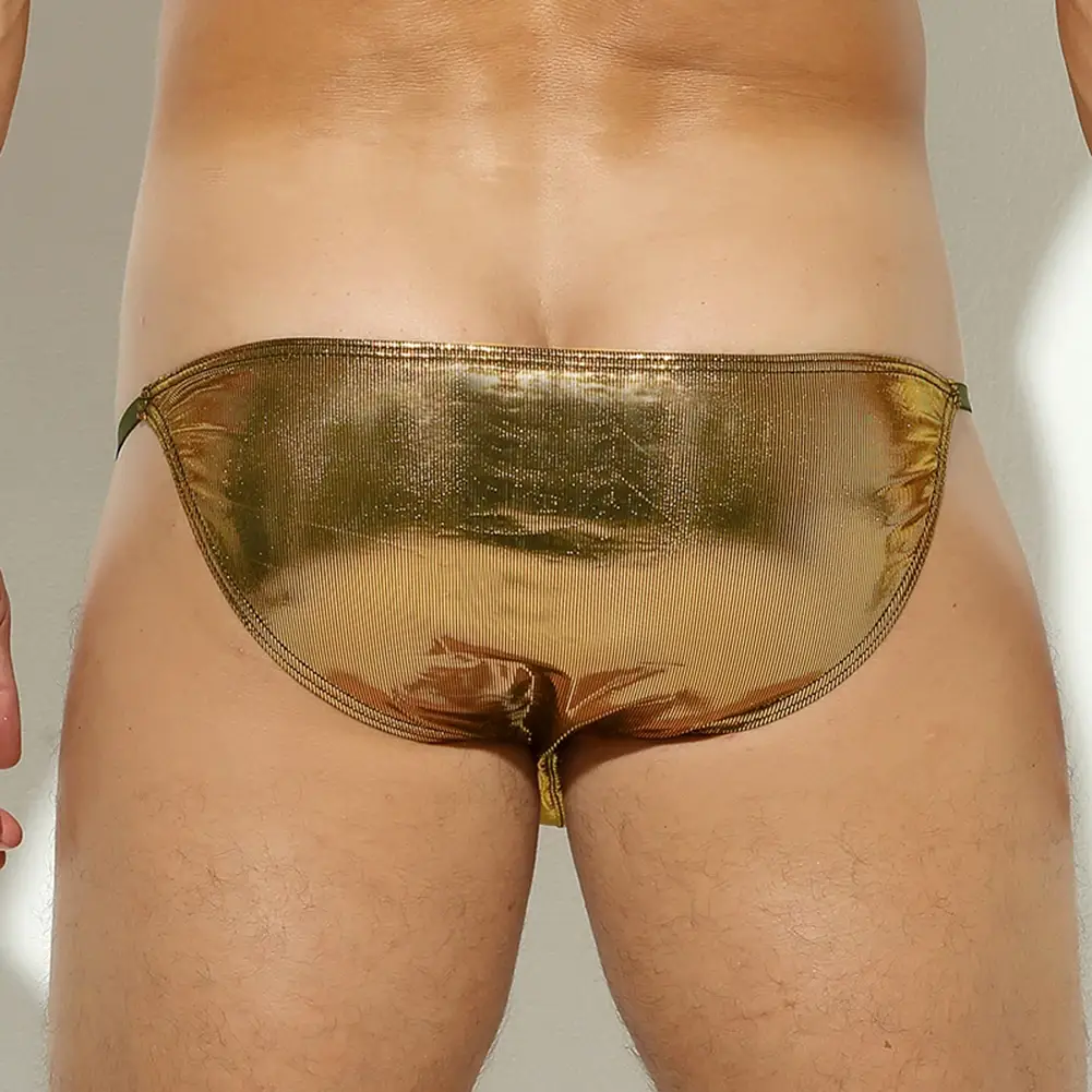 Fashion Men's Underwear Bright Low Waist Briefs Breathable Lingerie Underpants — image 2
