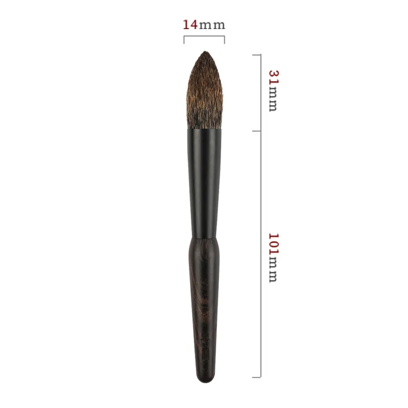 Pincel de maquiagem artesanal profissional z216, pincel cônico para iluminador, portátil, macio, esquilo, cabelo, pincéis de maquiagem