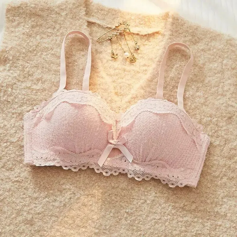 Lace Sexy Lingerie Set Push Up Thick Padded Small Breast Enhance Shaping Half Cup Bra Concealed Brief Intimates Underwear — image 12