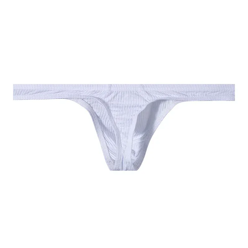 Cotton Men's Big Pouch Thong Panties Men Cotton Sports Running Underwear Comfortable Seamless Male G-string Briefs — image 3