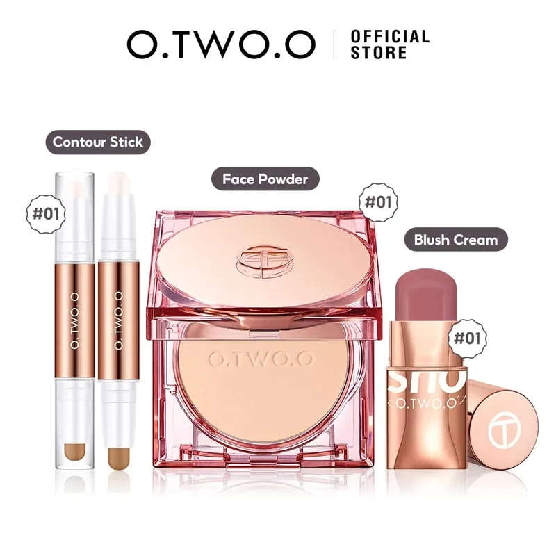 O.TWO.O Σετ Μακιγιάζ Προσώπου Foundation Cream Brush Concealer Moisturiz Smooth Αδιάβροχο Πλήρης Κάλυψη Μακιγιάζ Προσώπου μακράς διαρκείας